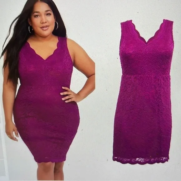 Torrid berry purple lace bodycon dress Torrid berry purple lace bodycon dress